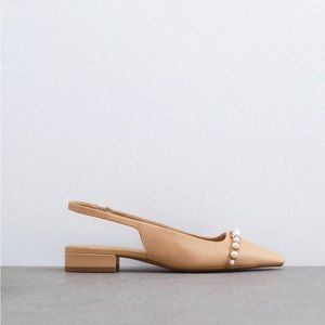 Zara Pearl Slingbacks